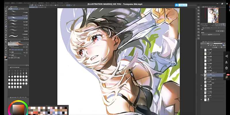 画师米山舞原画插画超清绘画漫画视频教程 附作品集、画册、线稿等