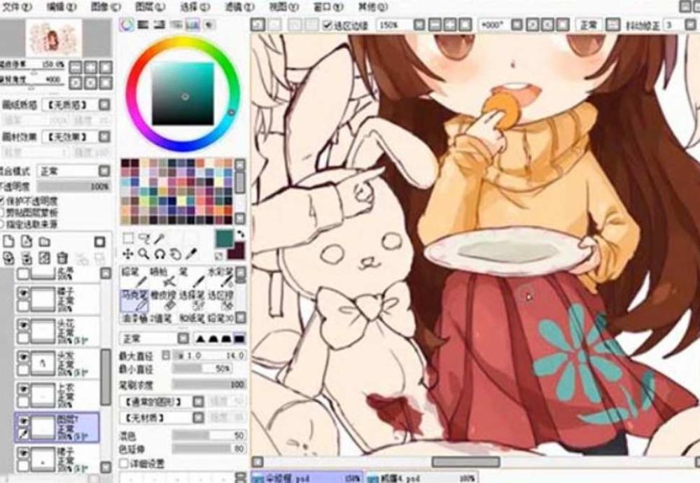 SAI绘画教程之Q版插画漫画自学全套视频教程