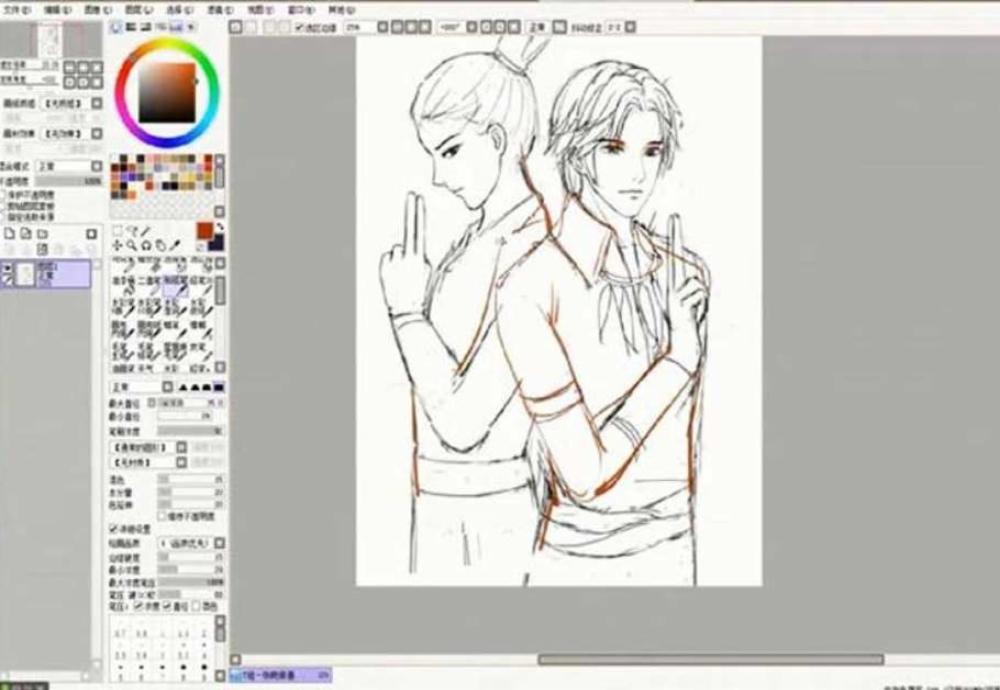 SAI+PS厚涂古风绘画全套视频教程