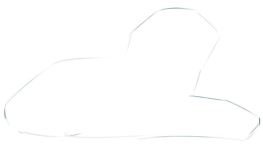 如何画一只简单的躺着的狗