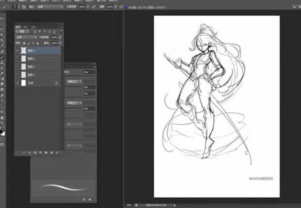 SAI+PS手板绘日韩插画原画全套视频教程