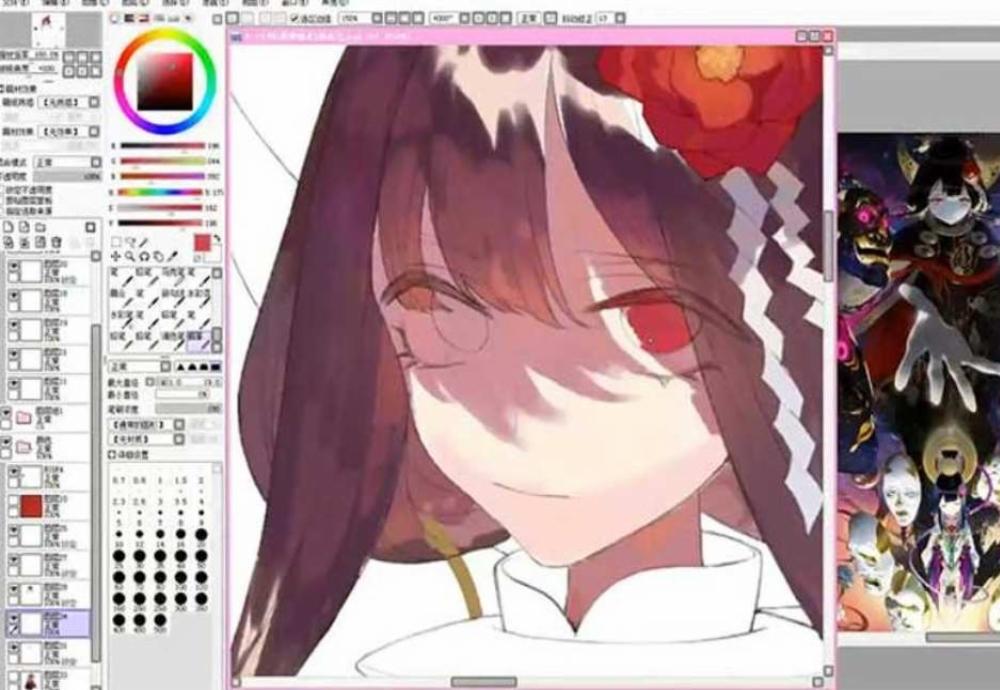 SAI日系手绘板自学插画漫画绘画视频教程共22集